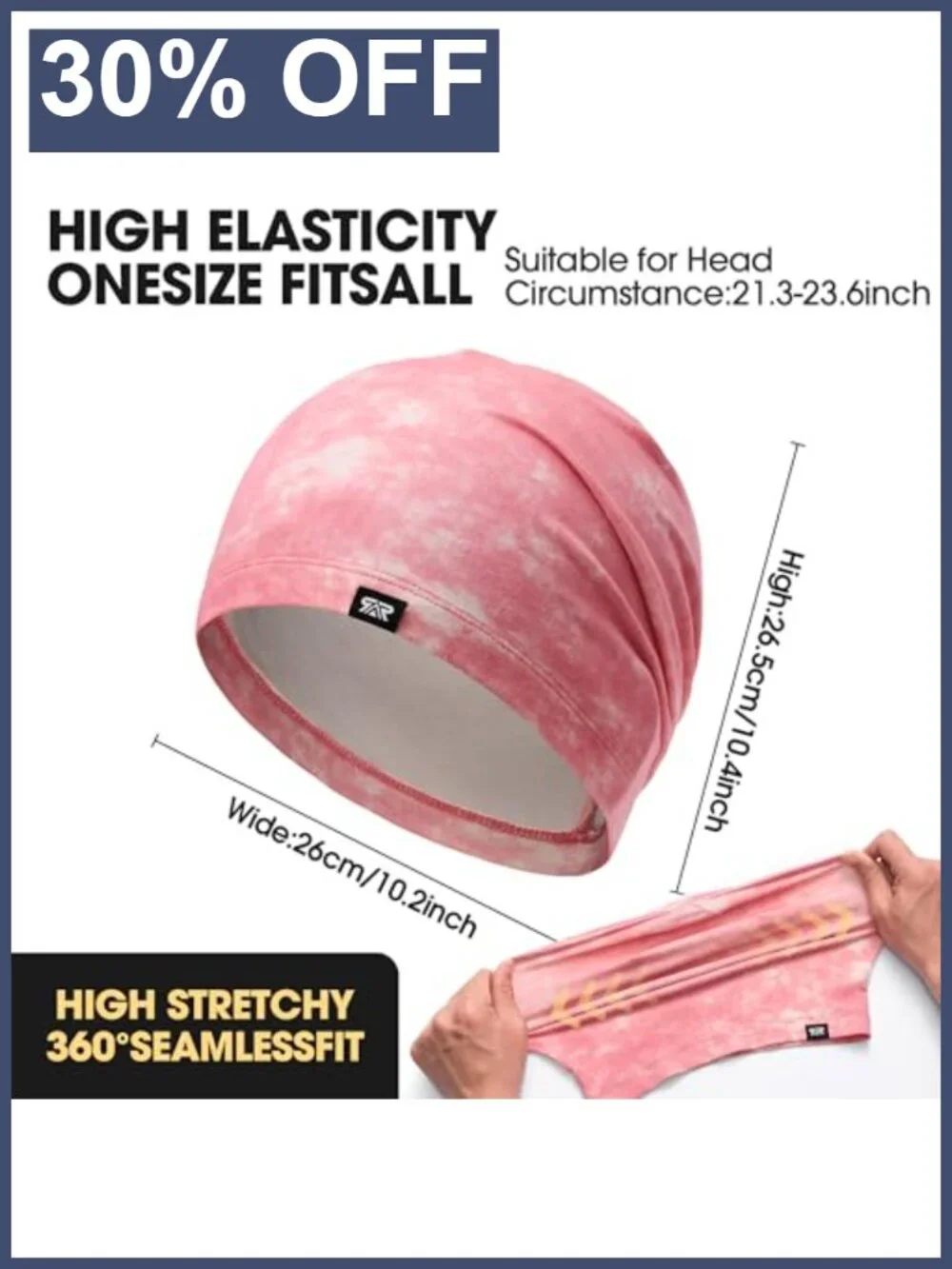2 Pack Slouchy Beanie for Men Women, 92% Rayon 8% Spandex, Breathable,